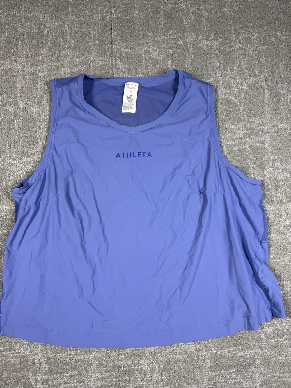 Athleta Purple Ultimate Mesh Panel Muscle Tank Top Size 1X